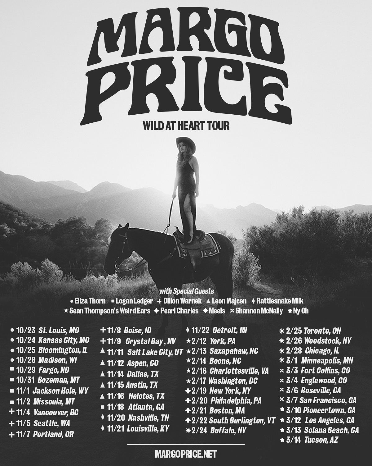 Margo Price Wild At Heart Tour Poster 2026
